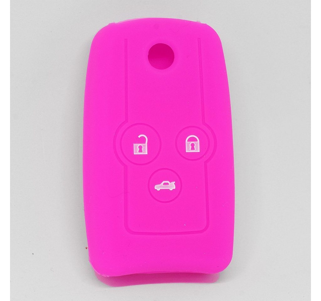 mt-key Schlüsseltasche Autoschlüssel Softcase Silikon Schutzhülle Pink, für Honda Accord Jazz Civic CR-V 3 Tasten Klappschlüssel von mt-key