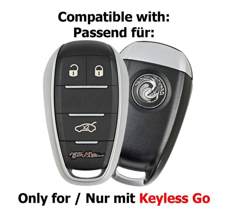 mt-key Schlüsseltasche Autoschlüssel Softcase Silikon Schutzhülle Rot, für ALFA Romeo Giulia Stelvio Giulietta 3 Tasten KEYLESS SMARTKEY von mt-key