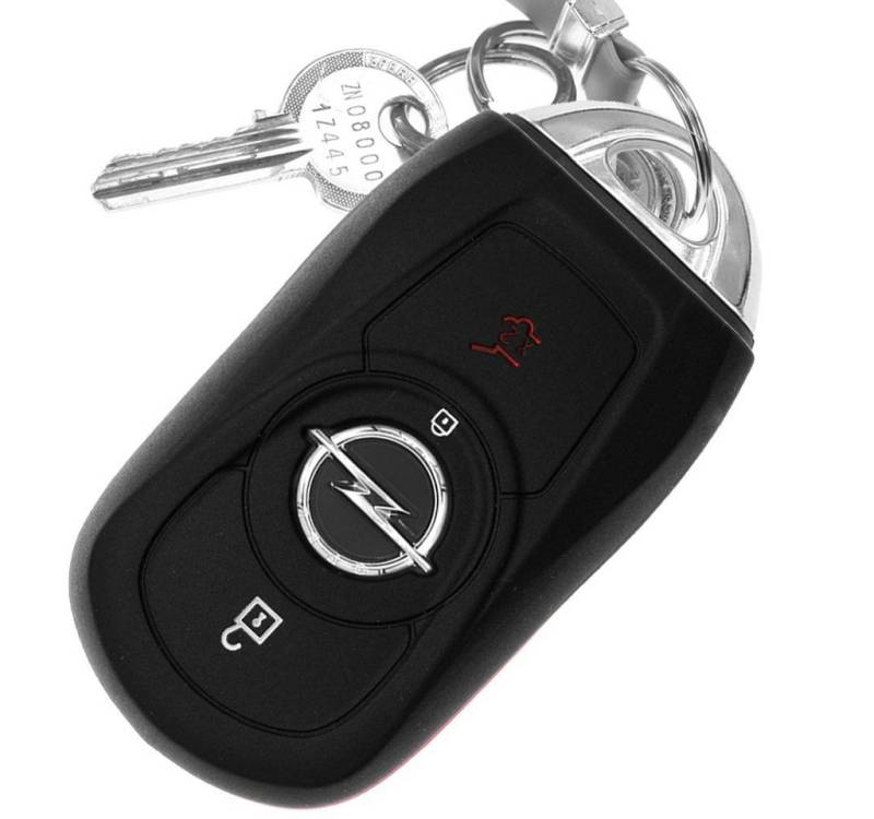 mt-key Schlüsseltasche Autoschlüssel Softcase Silikon Schutzhülle Schwarz, für OPEL Astra K Insignia B Corsa E Zafira GTC Mokka X 3 Knopf KEYLESS von mt-key