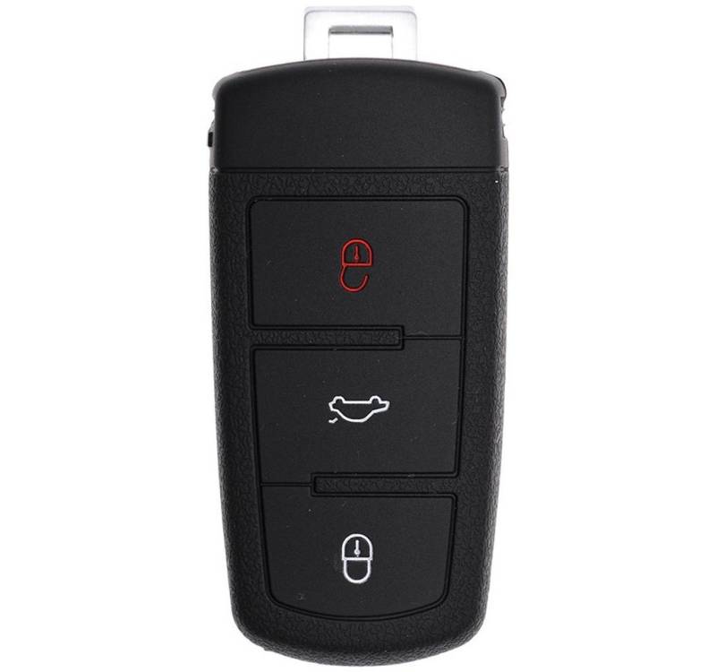 mt-key Schlüsseltasche Autoschlüssel Softcase Silikon Schutzhülle Schwarz, für VW Passat CC B6 3C B7 3 Tasten KEYLESS SMARTKEY von mt-key