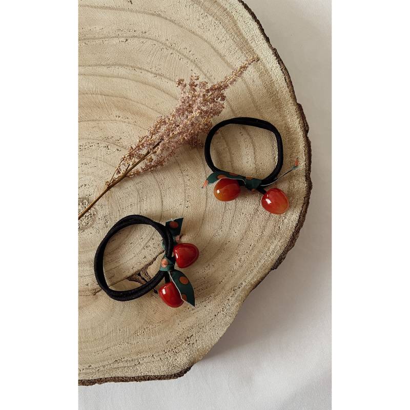 2Er Haargummi Mit Kirschen Und Schleife, Mädchen von muBend