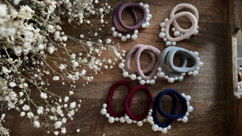 2Er Haargummi Mit Perlen, Mädchen von muBend