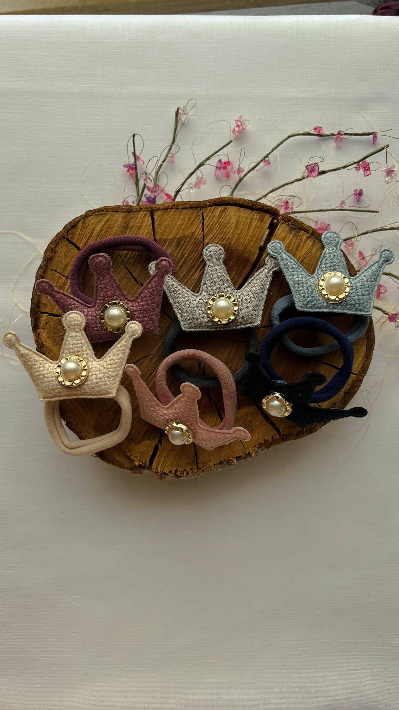 Haargummi Krone, Mädchen, Perle von muBend