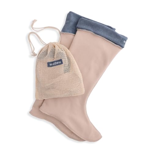 mudme Stiefelsocken für Gummistiefel Damen – Wärmender Innenschuh aus Frottee & Fleece – Futter für Regenstiefel – Gummistiefel Socken – Midnight Sky - S - 23,7-25,2 cm (36-38) von mudme