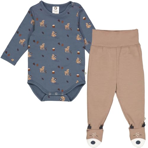 Müsli by Green Cotton Baby Boys Deer Set Base Layer, Stormy Blue/Shade/Bark, 74 Müsli by Green Cotton Baby Boys Deer Set Base Layer, Stormy Blue/Shade/Bark, 74 von müsli