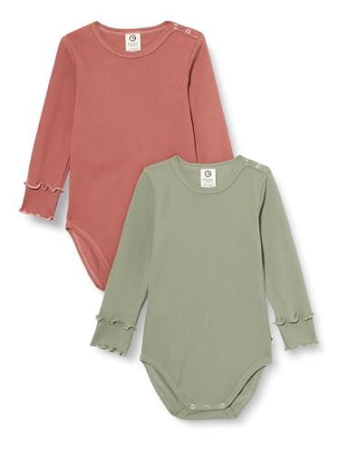 Müsli by Green Cotton Baby Girls Cozy me Rib l/s Body 2-Pack Base Layer, Daydream/Poetry Green, 80 Müsli by Green Cotton Baby Girls Cozy me Rib l/s Body 2-Pack Base Layer, Daydream/Poetry Green, 80 von müsli