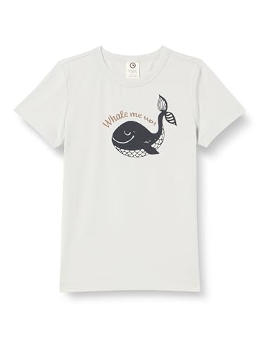 Müsli by Green Cotton Jungen Whale Print S/S T-Shirt, Soft Blue, 104 EU von müsli