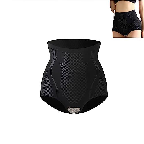 2023 New Version IONSTech Ice Silk Ion Fiber Repair Shaping Device, Comfortable Fiber Restoration Shaper ,High Waisted Body Shaper Shorts, Tummy Control Briefs (M, Schwarz) von mugeleen