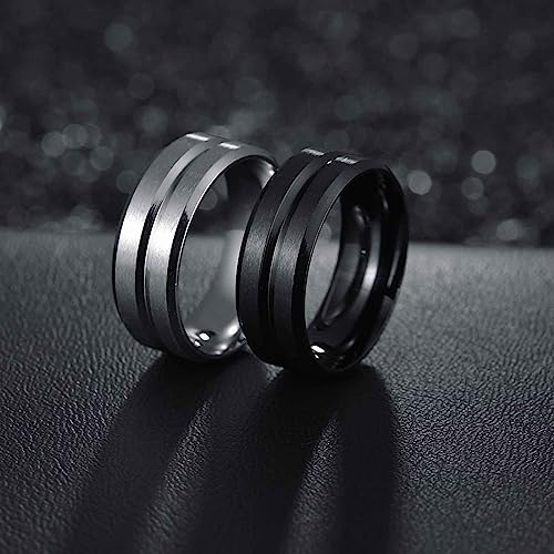 Magnetfeldtherapie Ringe, Detox Lymphat Ringe, Mode Magnetisches Therapie-Ring Für Frauen und Männer, Elegantes Gewichtsverlust Ring, Lymphdrainage Magnetring (10, Schwarz) von mugeleen