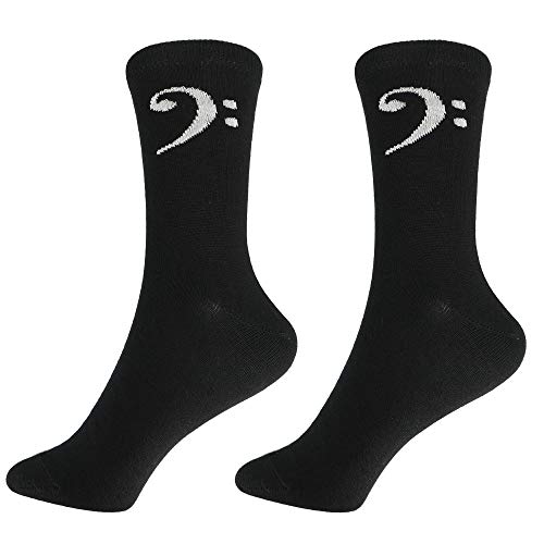 mugesh Musik-Socken Bassschlüssel - Schönes Geschenk für Musiker (39/42) von mugesh