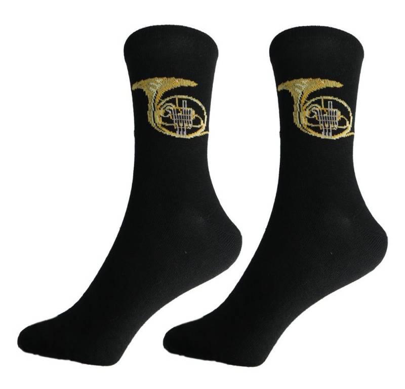 mugesh Freizeitsocken Musik-Socken Horn für Musiker von mugesh