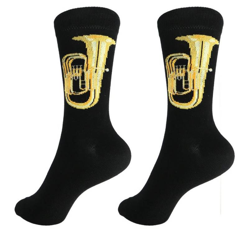 mugesh Freizeitsocken Musik-Socken Tuba für Musiker von mugesh