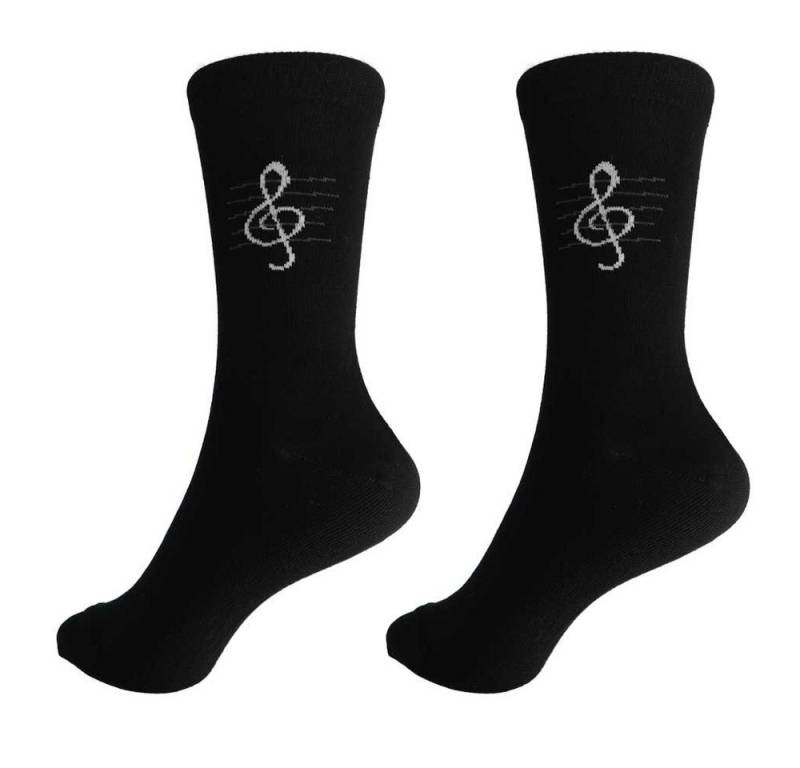 mugesh Freizeitsocken Musik-Socken Violinschlüssel / Notenschlüssel für Musiker von mugesh