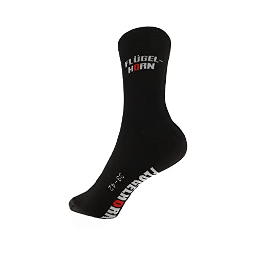 mugesh Musik-Socken mit Schrifzug - Schönes Geschenk für Musiker (43-46, Flügelhorn) von mugesh