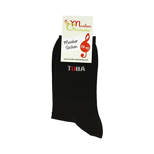 mugesh Musik-Socken mit Schrifzug - Schönes Geschenk für Musiker (43-46, Tuba) von mugesh