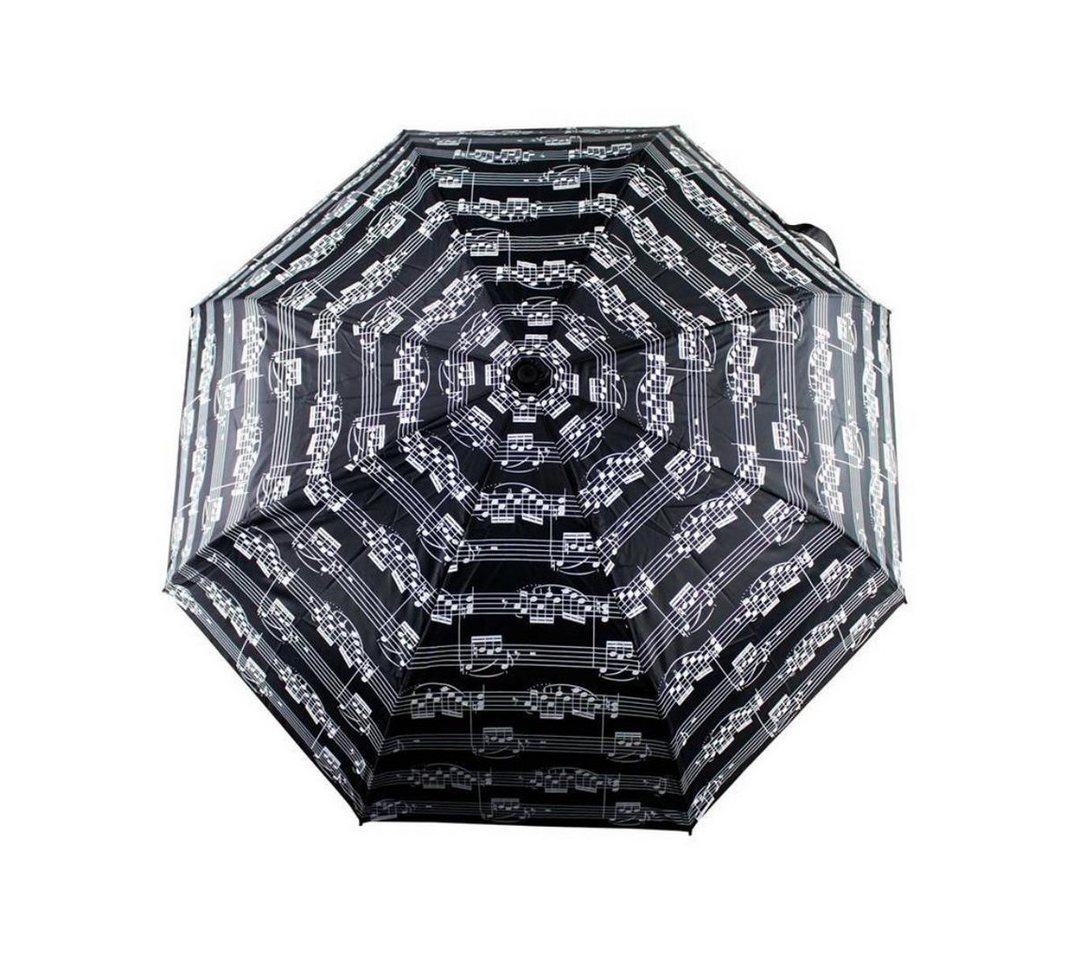 mugesh Taschenregenschirm Taschenschirm Notenzeilen, für Musiker von mugesh