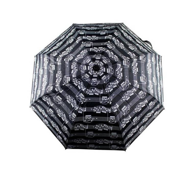 mugesh Taschenregenschirm Taschenschirm Notenzeilen, für Musiker von mugesh