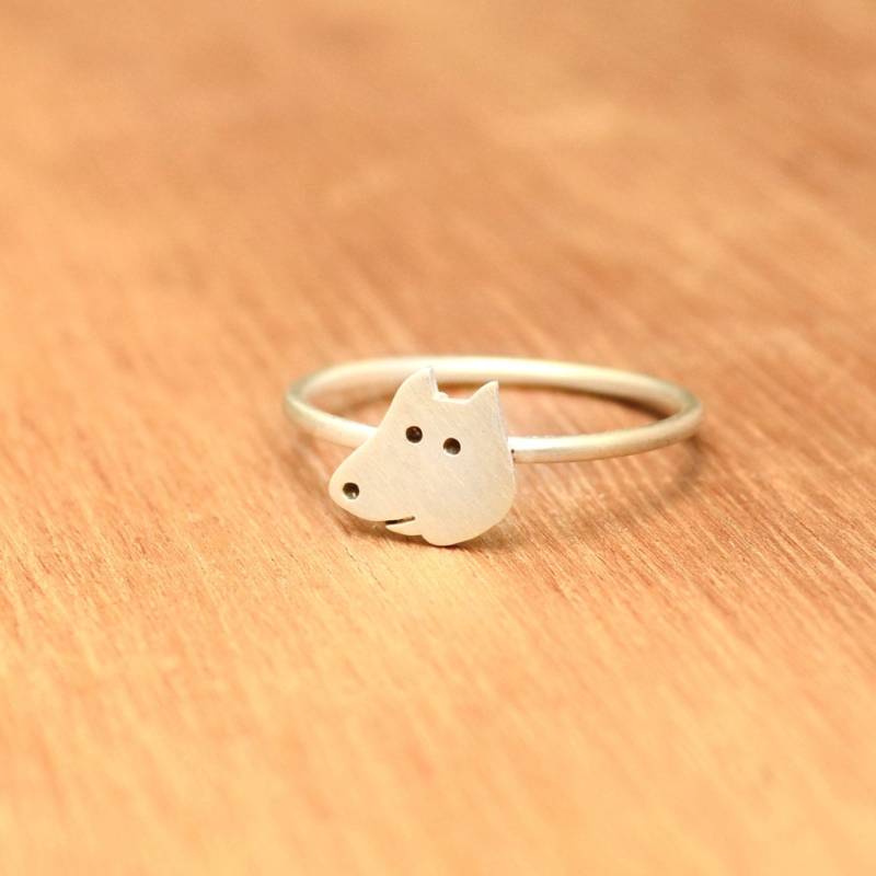 Kleiner Hundering - Sterlingsilber Geschenk Für Hundeliebhaber von mujoyas