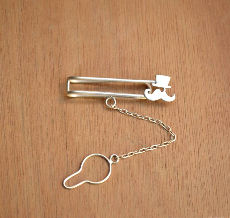 Schmaler Schnurrbart Mit Hutkrawatte - Sterlingsilber von mujoyas