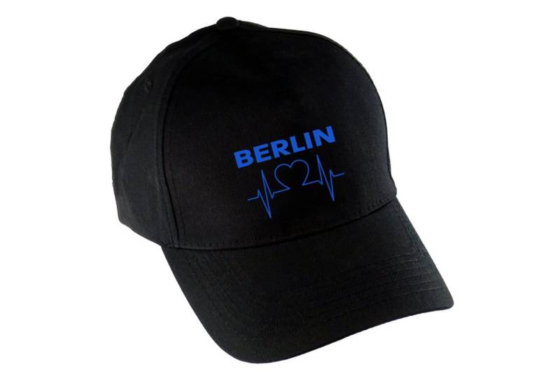 multifanshop Baseball Cap Berlin blau - Herzschlag - Mütze von multifanshop