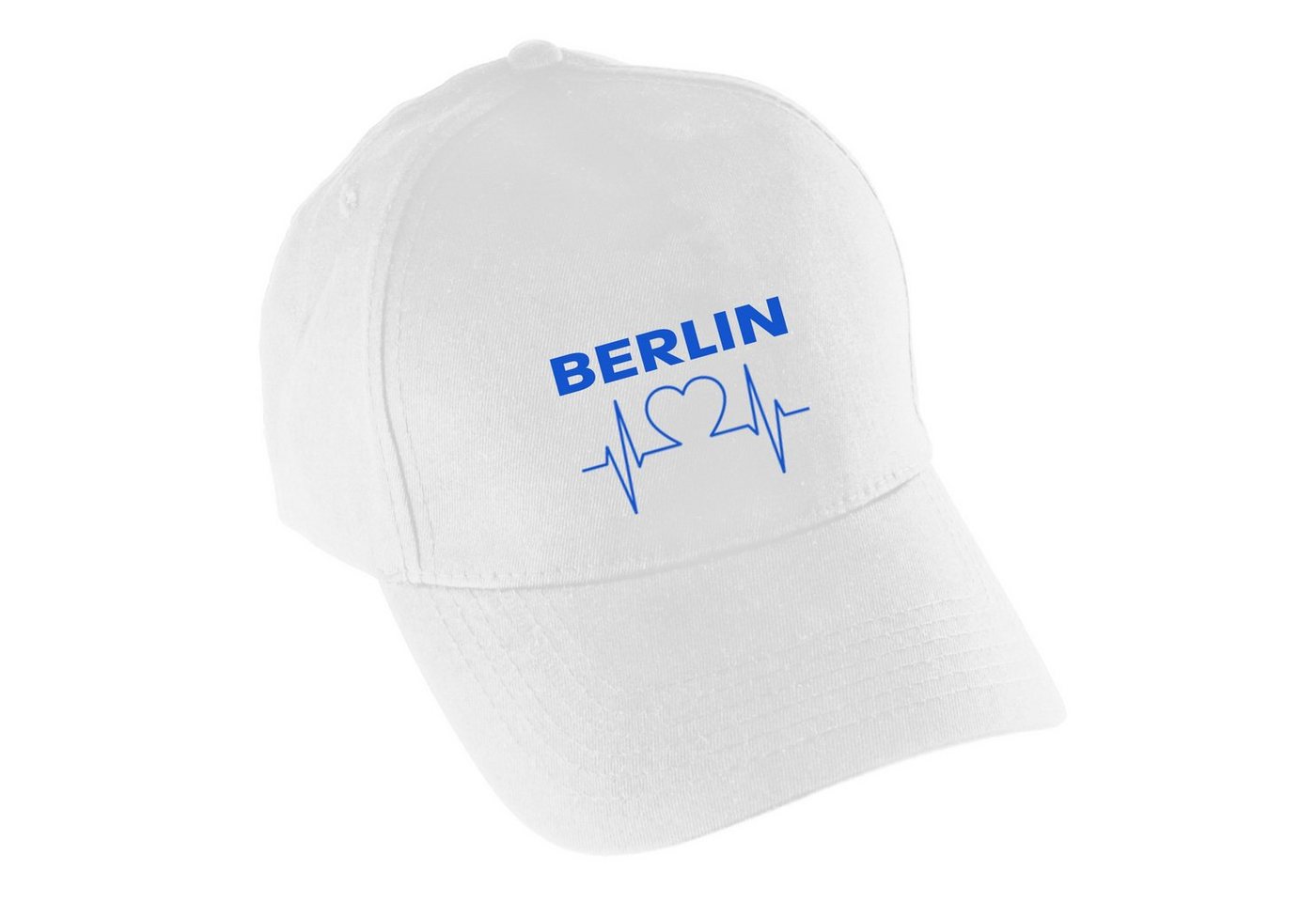 multifanshop Baseball Cap Berlin blau - Herzschlag - Mütze von multifanshop