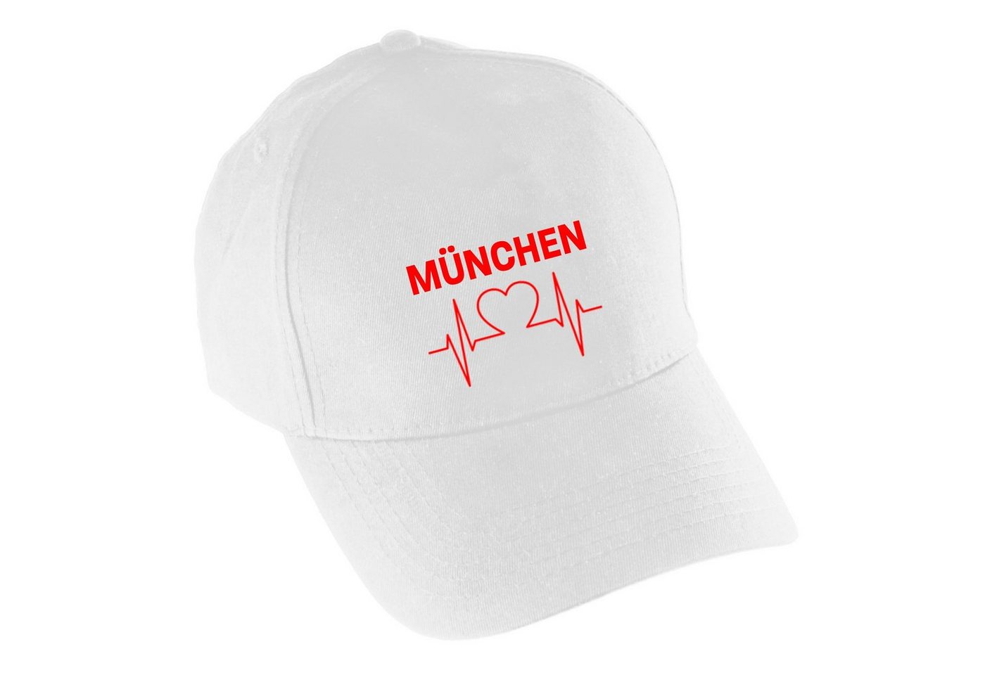 multifanshop Baseball Cap München rot - Herzschlag - Mütze von multifanshop