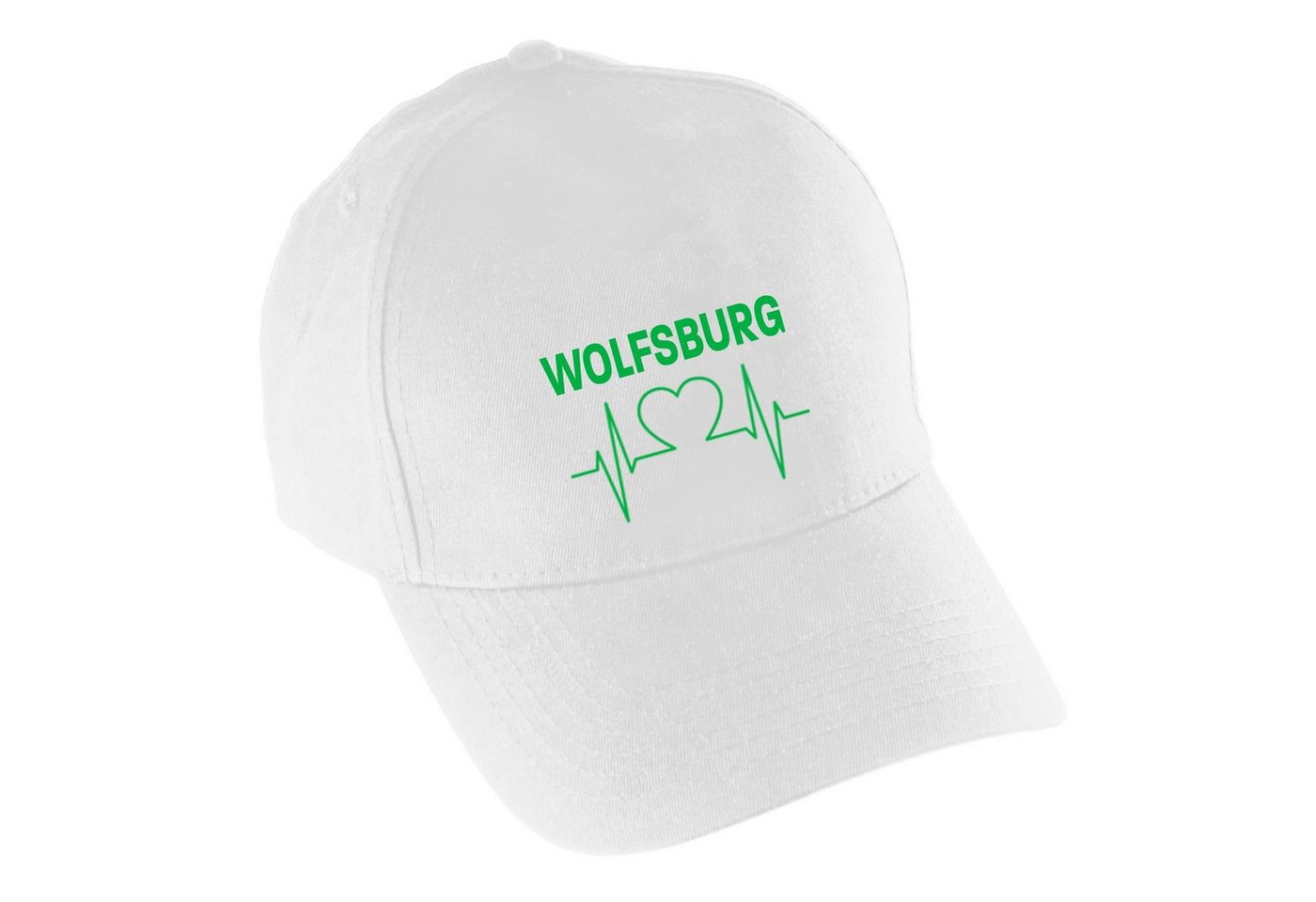 multifanshop Baseball Cap Wolfsburg - Herzschlag - Mütze von multifanshop