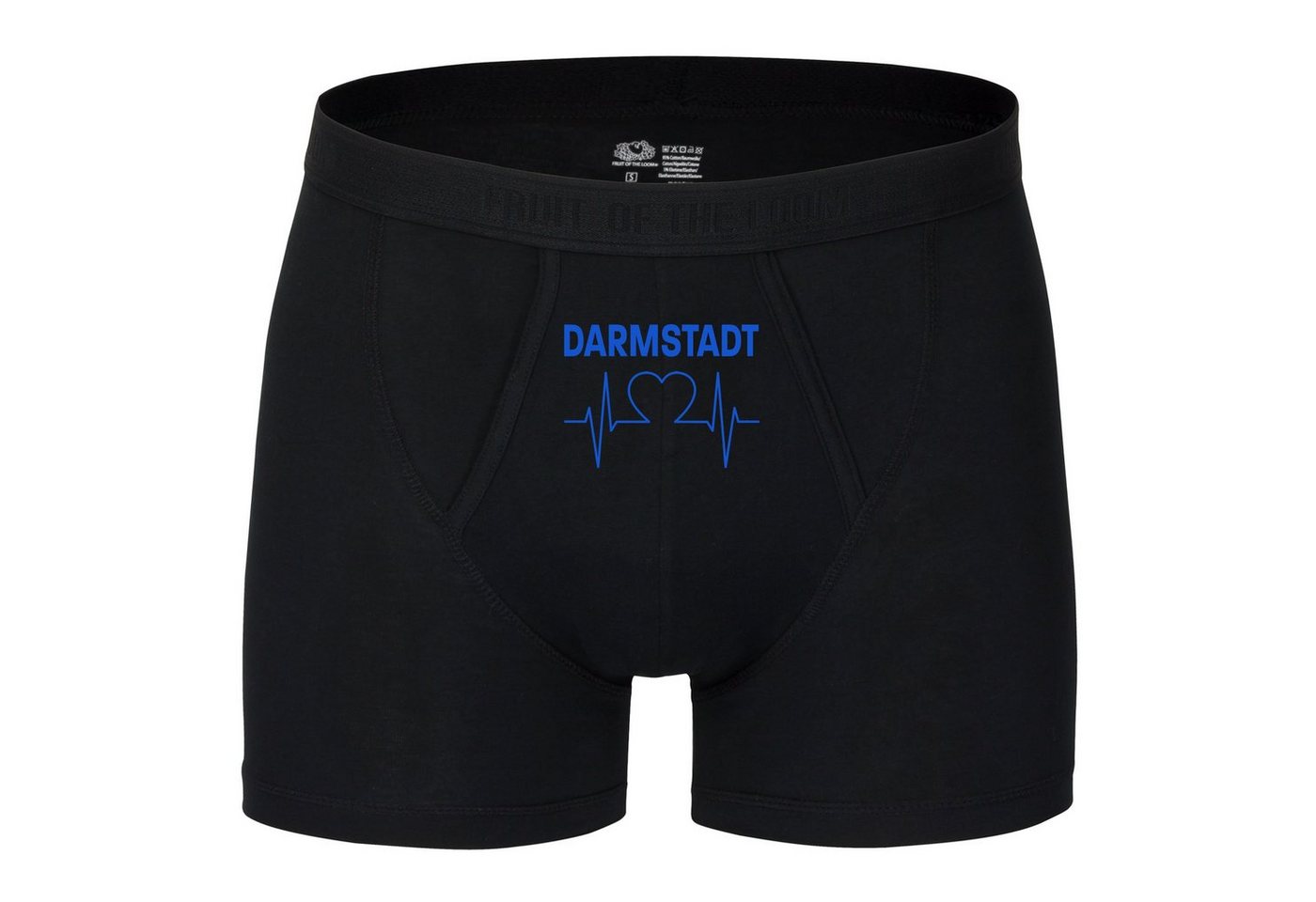 multifanshop Boxershorts Darmstadt - Herzschlag - Unterwäsche von multifanshop