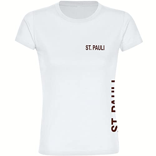 multifanshop Damen T-Shirt - St. Pauli - Brust & Seite - Druck braun - Frauen Größe S weiß multifanshop Damen T-Shirt - St. Pauli - Brust & Seite - Druck braun - Frauen Größe S weiß von multifanshop