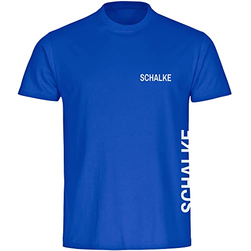 multifanshop Herren T-Shirt - Schalke - Brust & Seite - Druck weiß - Männer Größe S blau multifanshop Herren T-Shirt - Schalke - Brust & Seite - Druck weiß - Männer Größe S blau von multifanshop