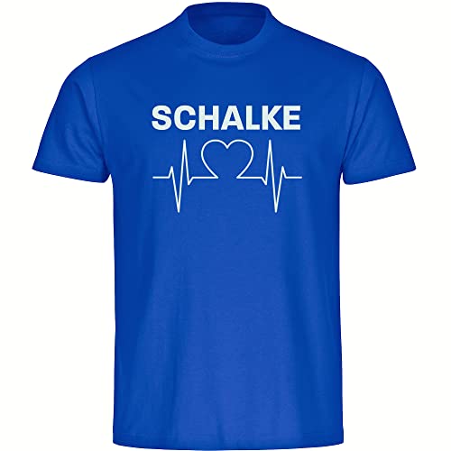 multifanshop Herren T-Shirt - Schalke - Herzschlag - Druck weiß - Männer Größe 5XL blau multifanshop Herren T-Shirt - Schalke - Herzschlag - Druck weiß - Männer Größe 5XL blau von multifanshop