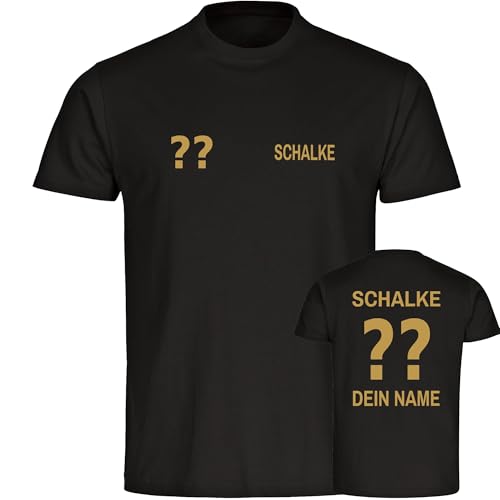 multifanshop Herren T-Shirt - Schalke - Trikot mit Namen und Nummer Gold - Druck Gold metallic - Männer Größe XXL schwarz multifanshop Herren T-Shirt - Schalke - Trikot mit Namen und Nummer Gold - Druck Gold metallic - Männer Größe XXL schwarz von multifanshop