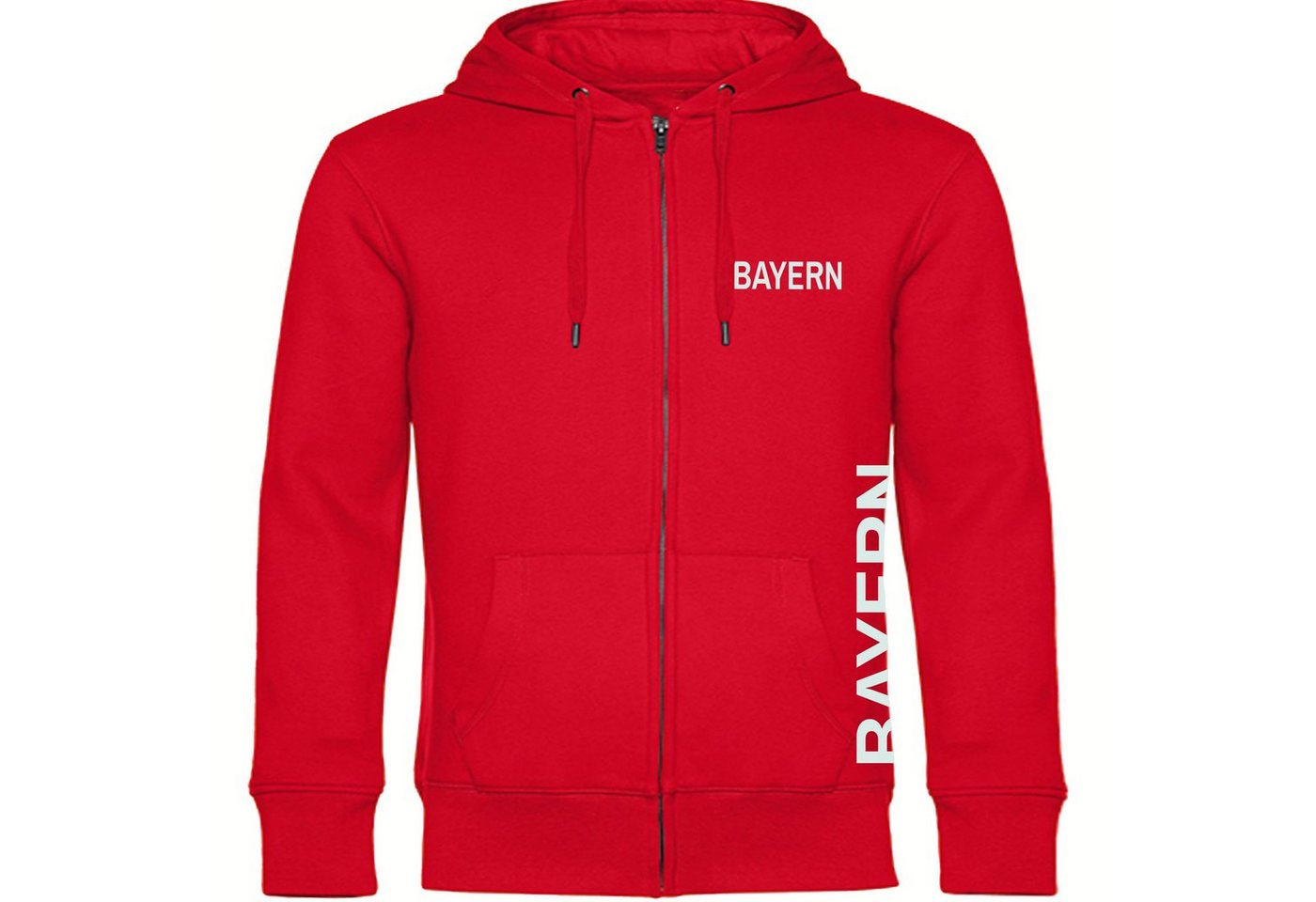 multifanshop Kapuzensweatjacke Bayern - Brust & Seite - Pullover von multifanshop