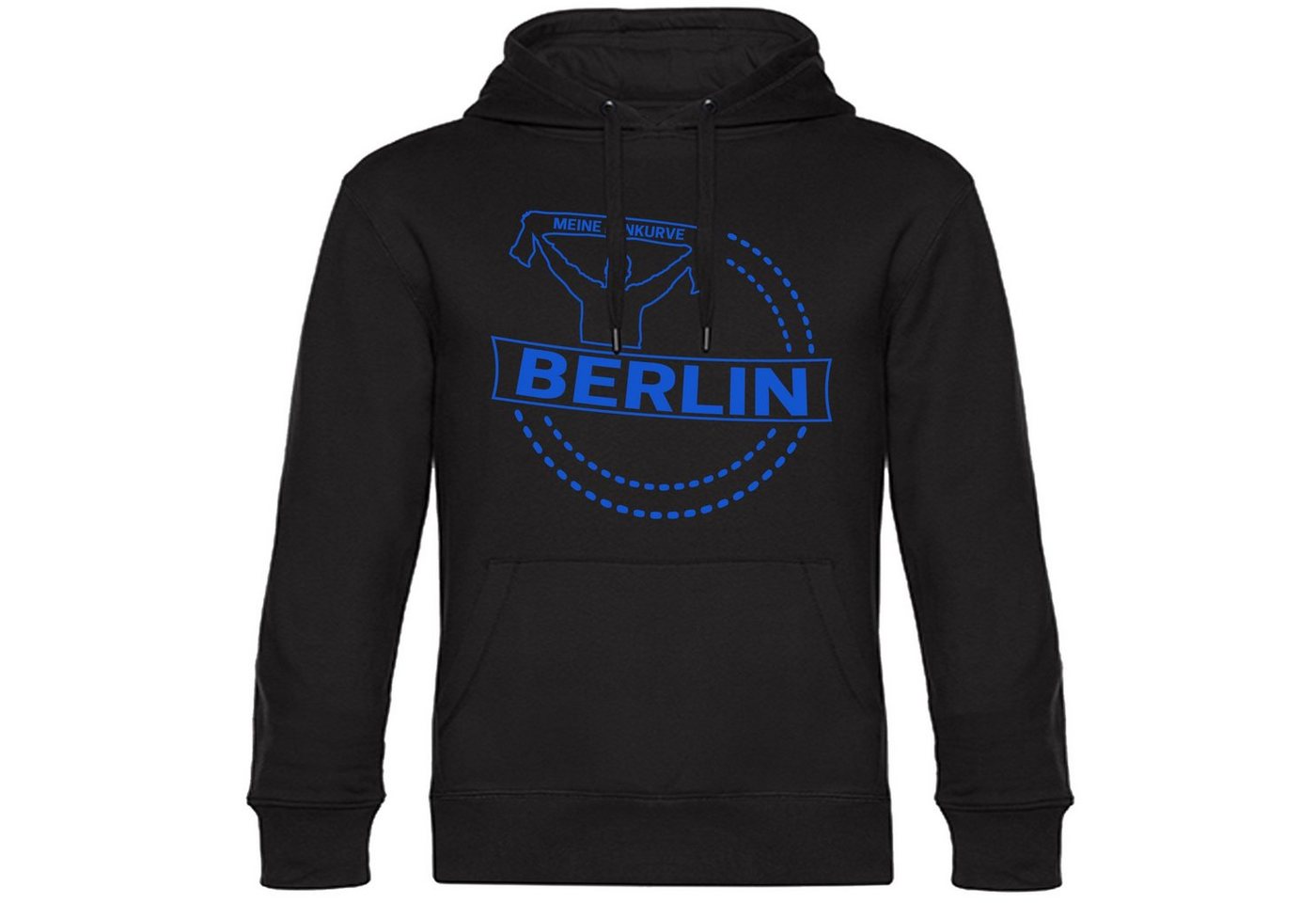 multifanshop Kapuzensweatshirt Berlin blau - Meine Fankurve - Pullover von multifanshop