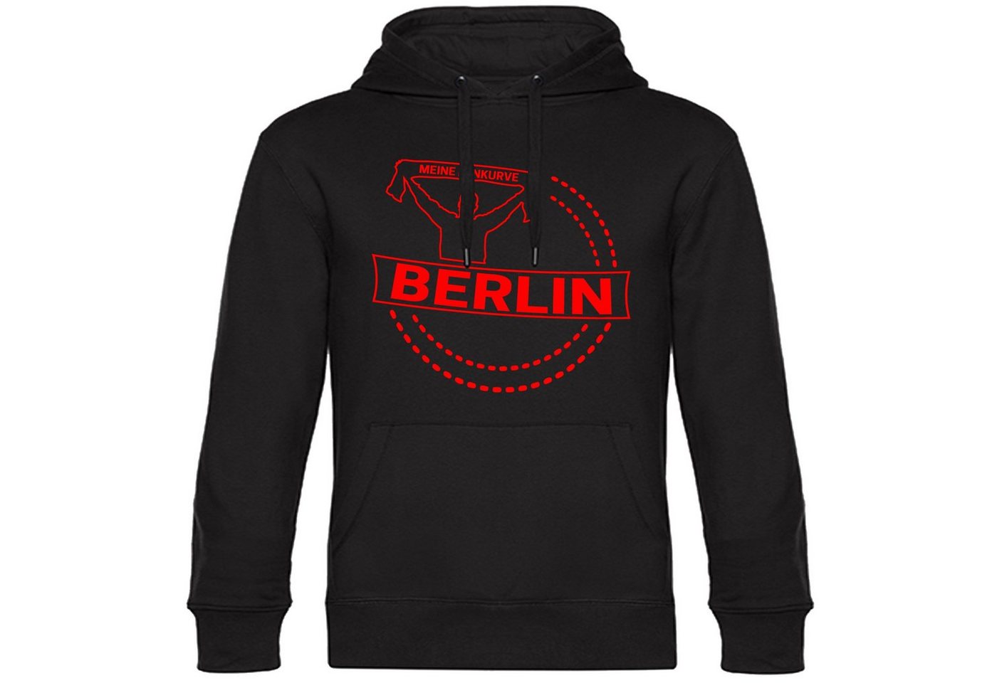 multifanshop Kapuzensweatshirt Berlin rot - Meine Fankurve - Pullover von multifanshop