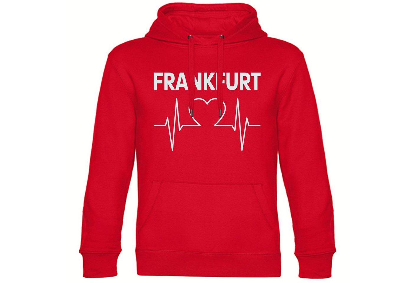 multifanshop Kapuzensweatshirt Frankfurt - Herzschlag - Pullover von multifanshop