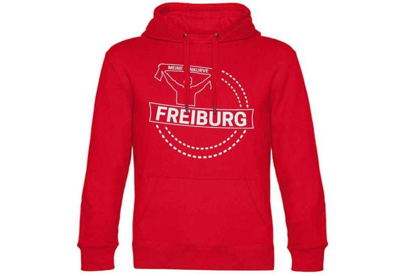multifanshop Kapuzensweatshirt Freiburg - Meine Fankurve - Pullover von multifanshop