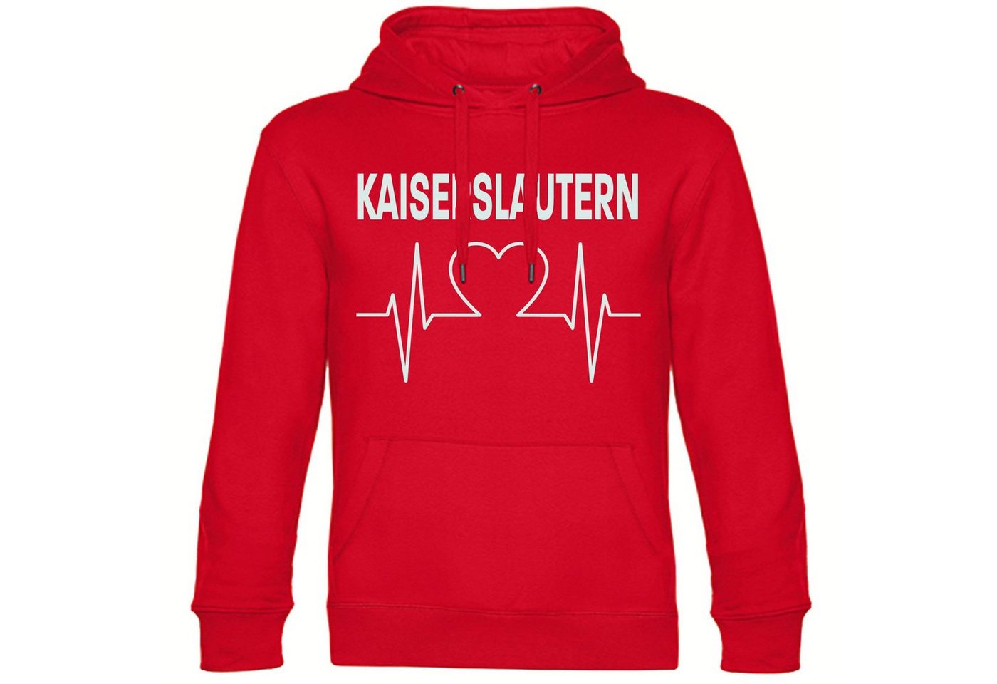 multifanshop Kapuzensweatshirt Kaiserslautern - Herzschlag - Pullover von multifanshop