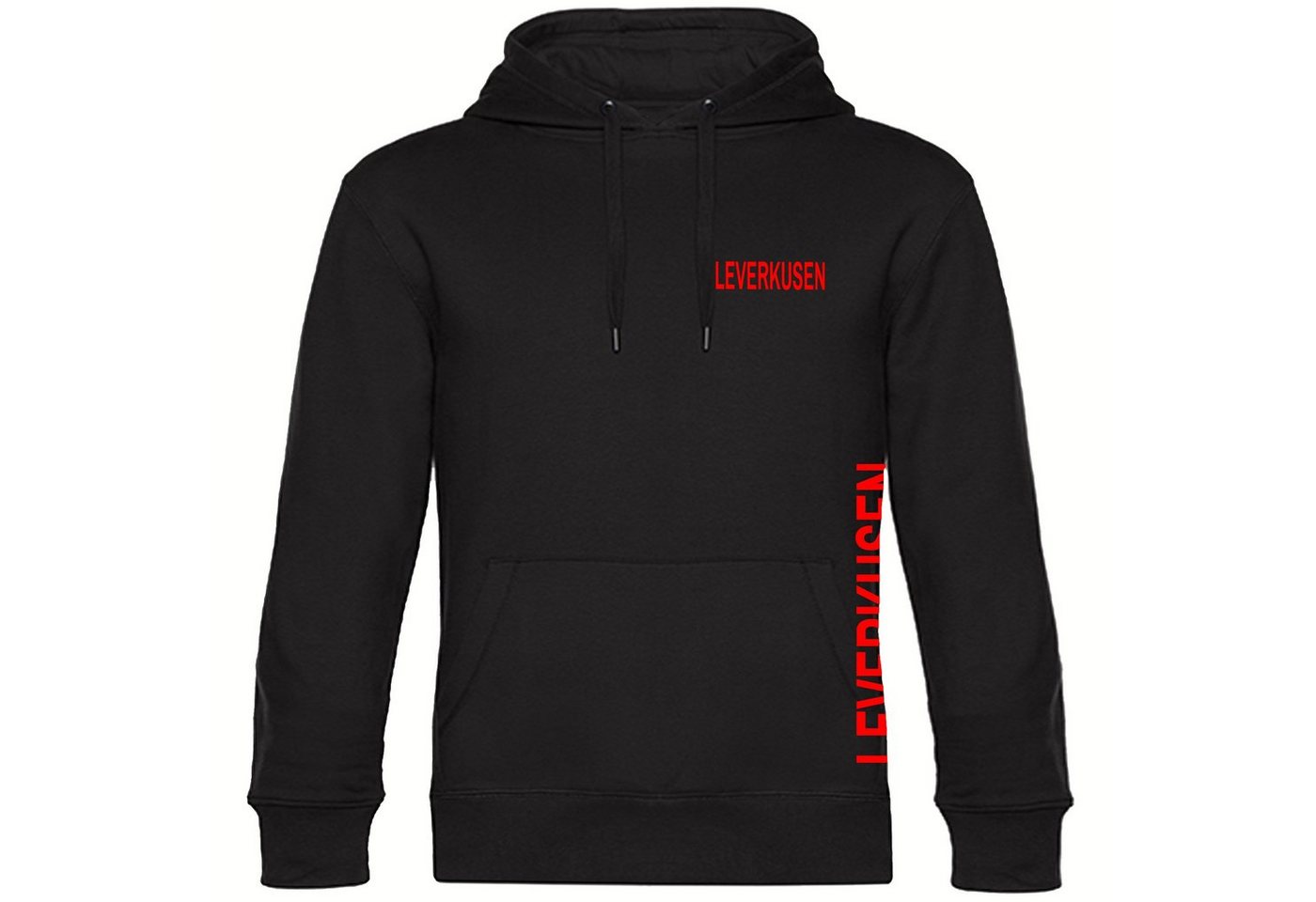 multifanshop Kapuzensweatshirt Leverkusen - Brust & Seite - Pullover von multifanshop