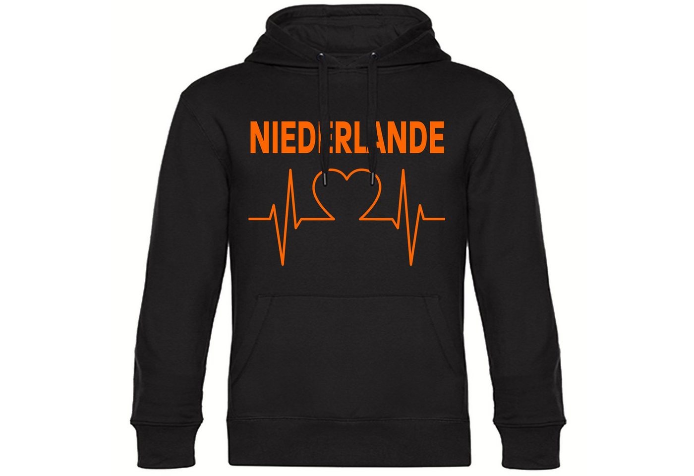 multifanshop Kapuzensweatshirt Niederlande - Herzschlag - Pullover von multifanshop