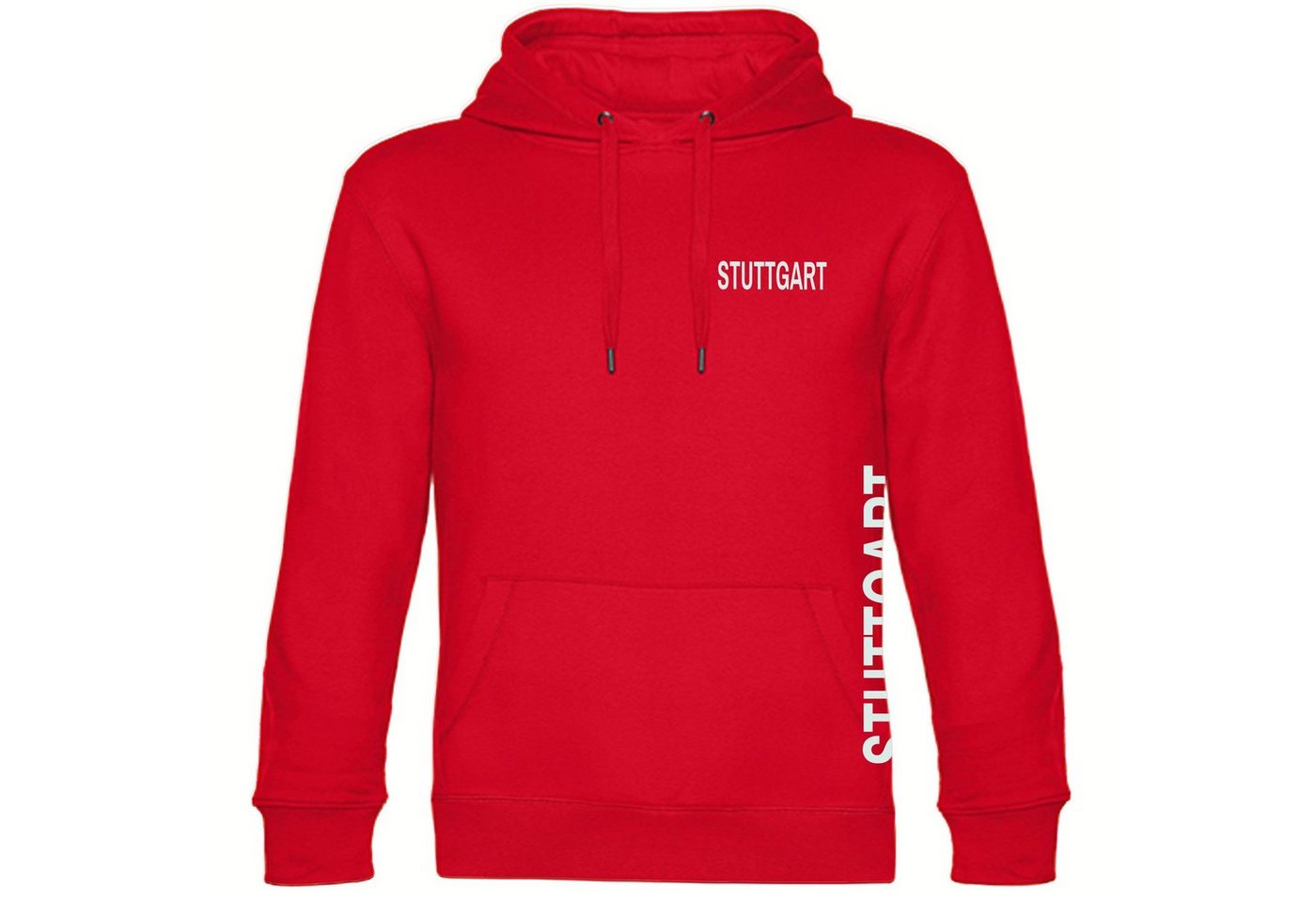 multifanshop Kapuzensweatshirt Stuttgart - Brust & Seite - Pullover von multifanshop