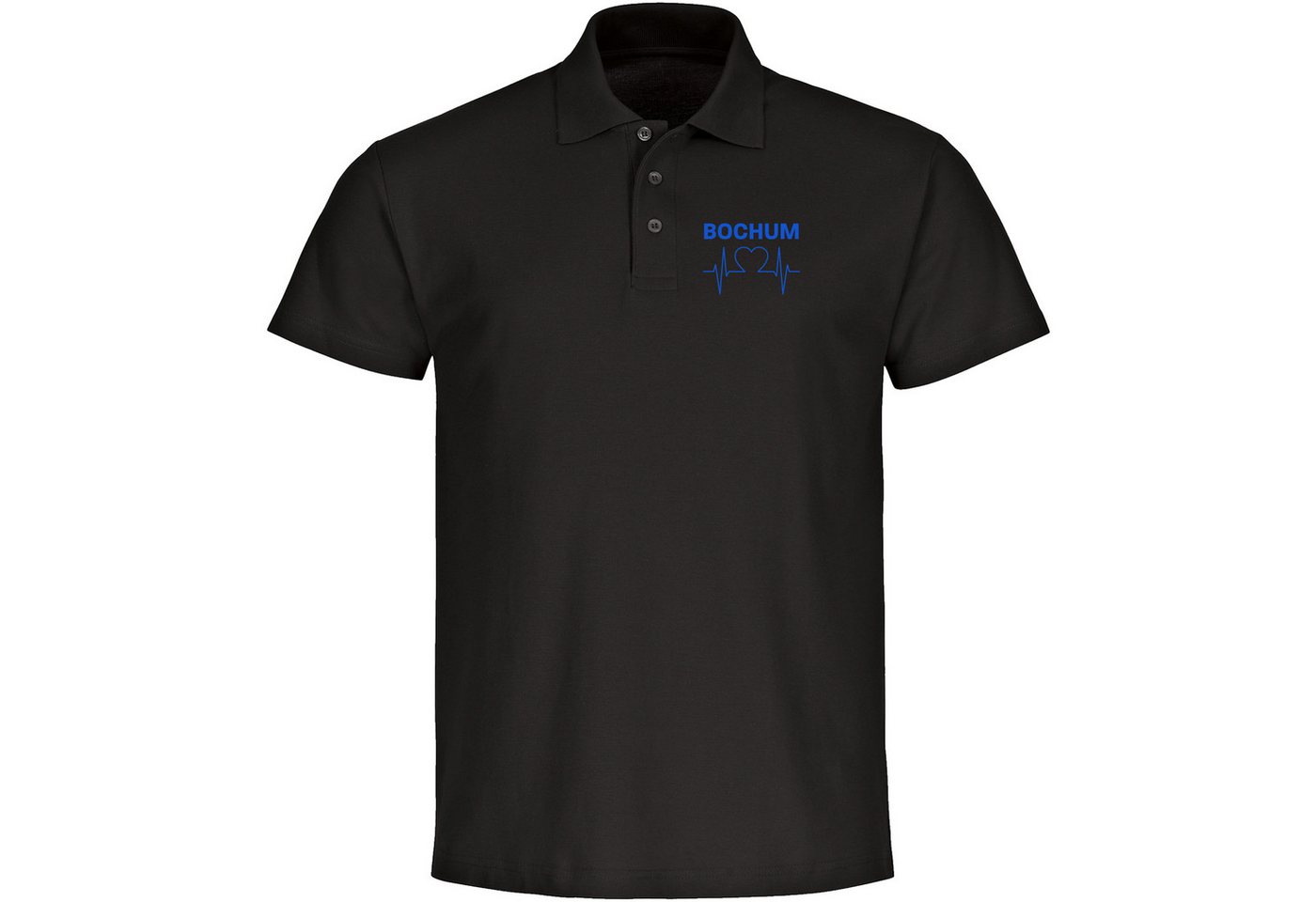 multifanshop Poloshirt Bochum - Herzschlag - Polo von multifanshop