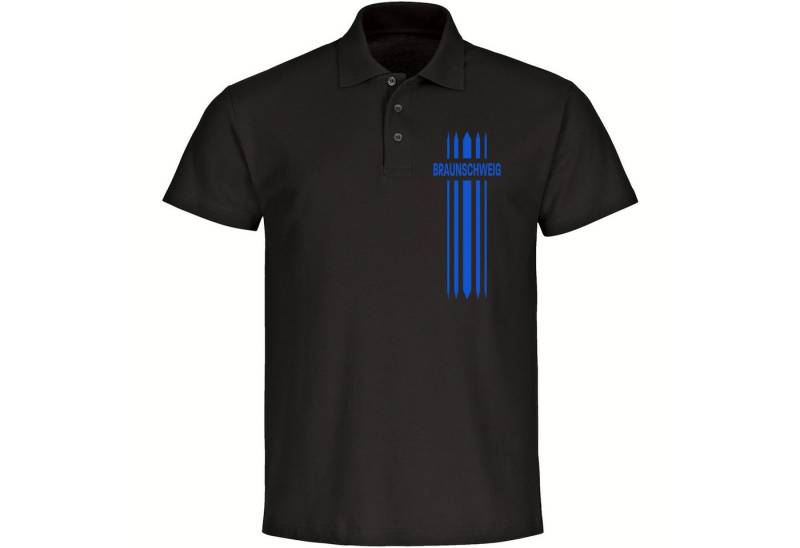 multifanshop Poloshirt Braunschweig - Streifen - Polo von multifanshop