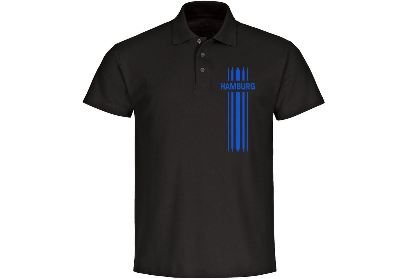 multifanshop Poloshirt Hamburg - Streifen - Polo multifanshop Poloshirt Hamburg - Streifen - Polo von multifanshop