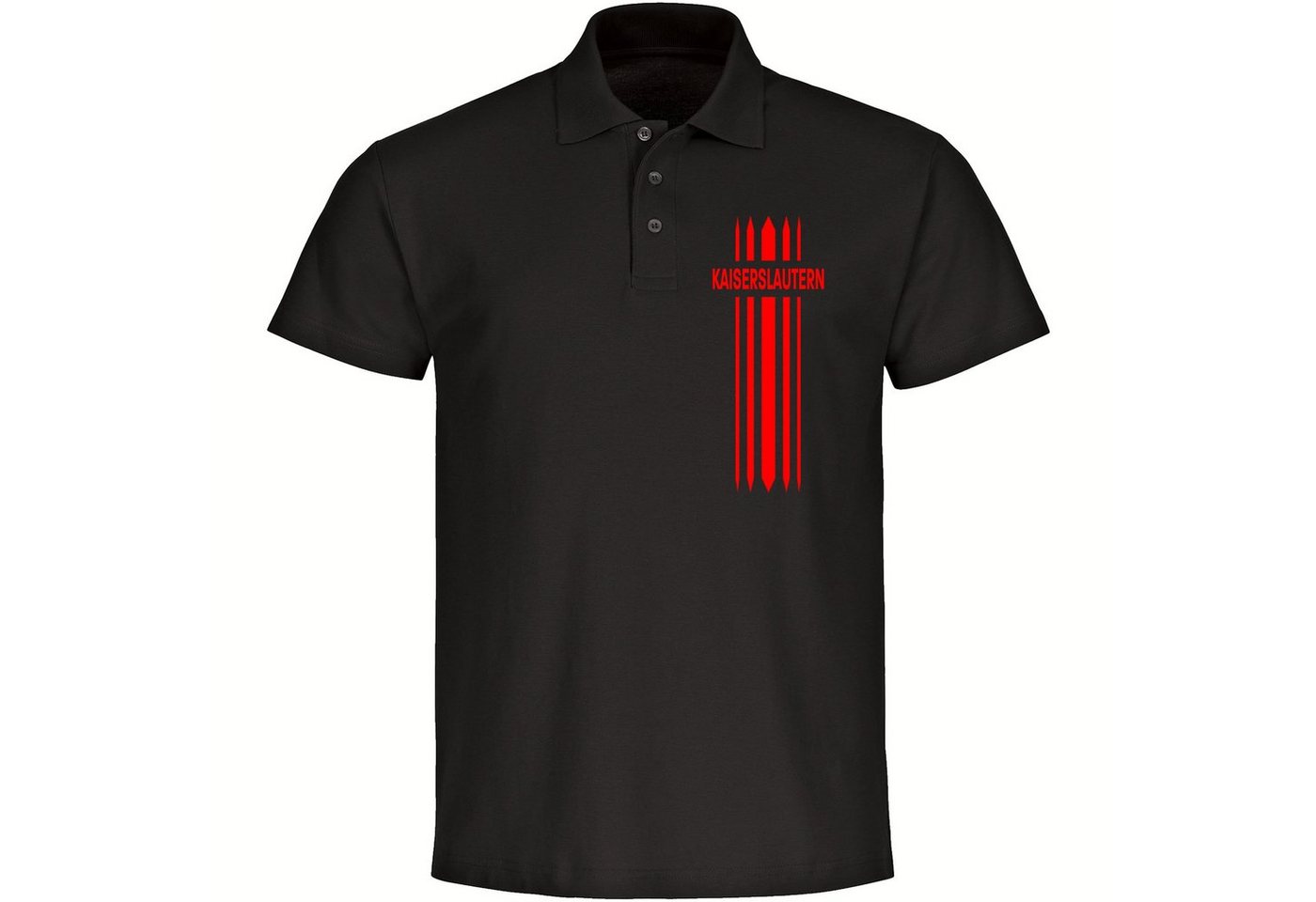 multifanshop Poloshirt Kaiserslautern - Streifen - Polo von multifanshop