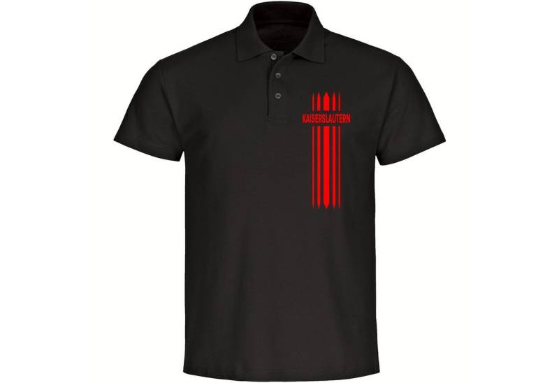 multifanshop Poloshirt Kaiserslautern - Streifen - Polo von multifanshop