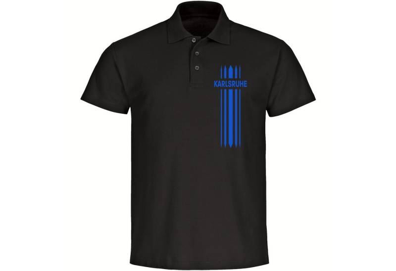multifanshop Poloshirt Karlsruhe - Streifen - Polo von multifanshop