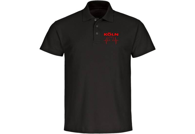 multifanshop Poloshirt Köln - Herzschlag - Polo von multifanshop