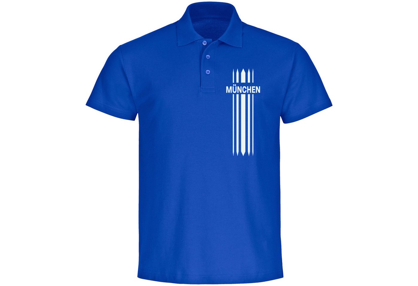 multifanshop Poloshirt München blau - Streifen - Polo multifanshop Poloshirt München blau - Streifen - Polo von multifanshop
