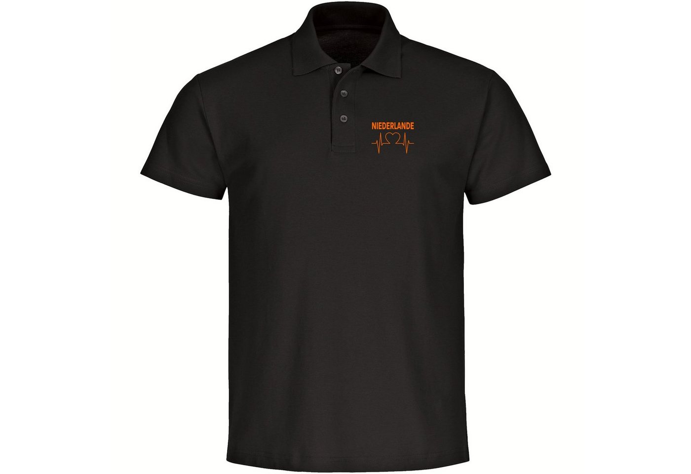 multifanshop Poloshirt Niederlande - Herzschlag - Polo von multifanshop